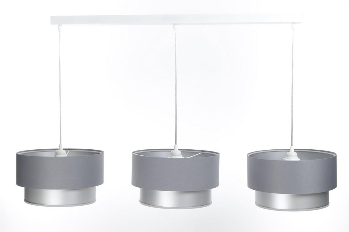 HÄNGELEUCHTE Grau 30/88 cm - Silberfarben, Kunststoff (30/2.6/88cm) - ONZENO