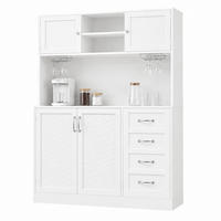 BUFFETSCHRANK mit LED 120 x 40 x 188 cm MDF Weiß - Weiß, Holzwerkstoff (40/188/120cm) - Meubliv