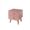 NACHTKOMMODE Kamillah 43x40x45 MDF Terra Rosa - Rosa, Holzwerkstoff (43/45/40cm) - 58aufmkessel