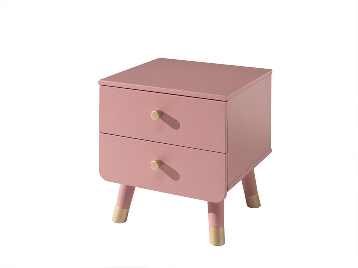 NACHTKOMMODE Kamillah 43x40x45 MDF Terra Rosa - Rosa, Holzwerkstoff (43/45/40cm) - 58aufmkessel