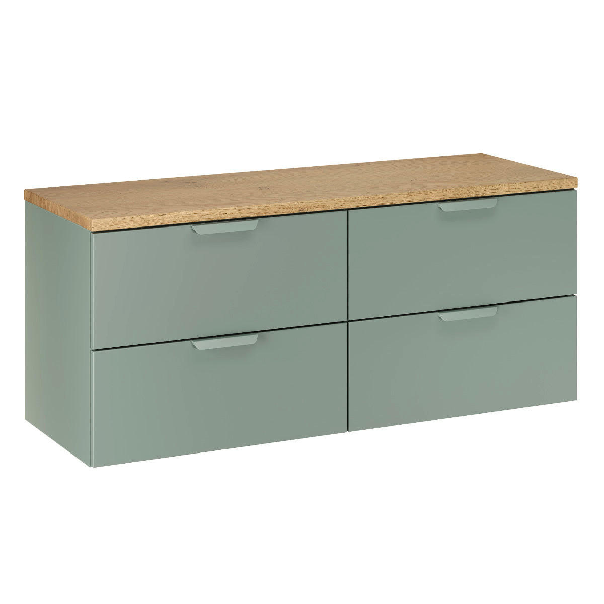 WASCHTISCHUNTERSCHRANK 120.6cm Oria 2er-Set Grün - Grün, Holzwerkstoff (120.6/50/46.5cm) - Petits-meubles