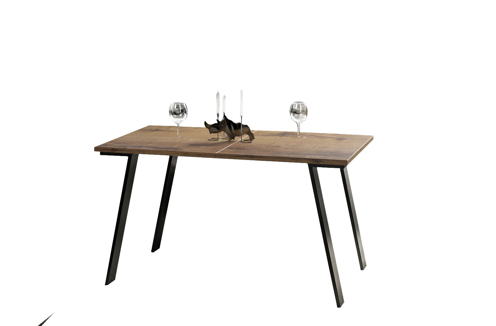 Endo-Moebel Esstisch Mooreiche 80x76x130 cm