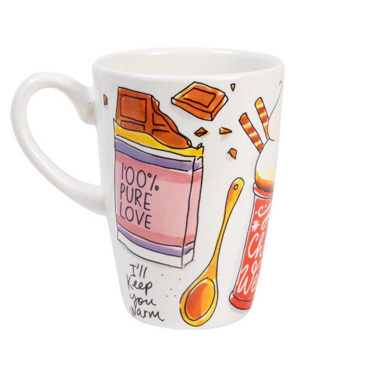 XL-BECHER Hot chocolate in Bunt - 500 ml - Multicolor, Keramik (0.5L) - Blond Amsterdam