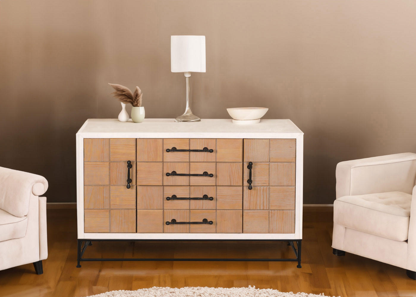 KOMMODE Braun - Braun, Holz (140/92/42cm) - MCW