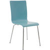 BESUCHERSTUHL PEPE 87x43x47 cm Hellblau Holz Metall - Hellblau, Metall (43/87/47cm) - DELUKE