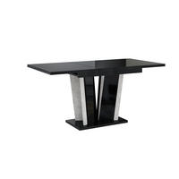 ESSTISCH Ausziehbar 120-160 cm Schwarz glänzend - Schwarz Hochglanz, Holzwerkstoff (160/80/75cm) - Home Collective