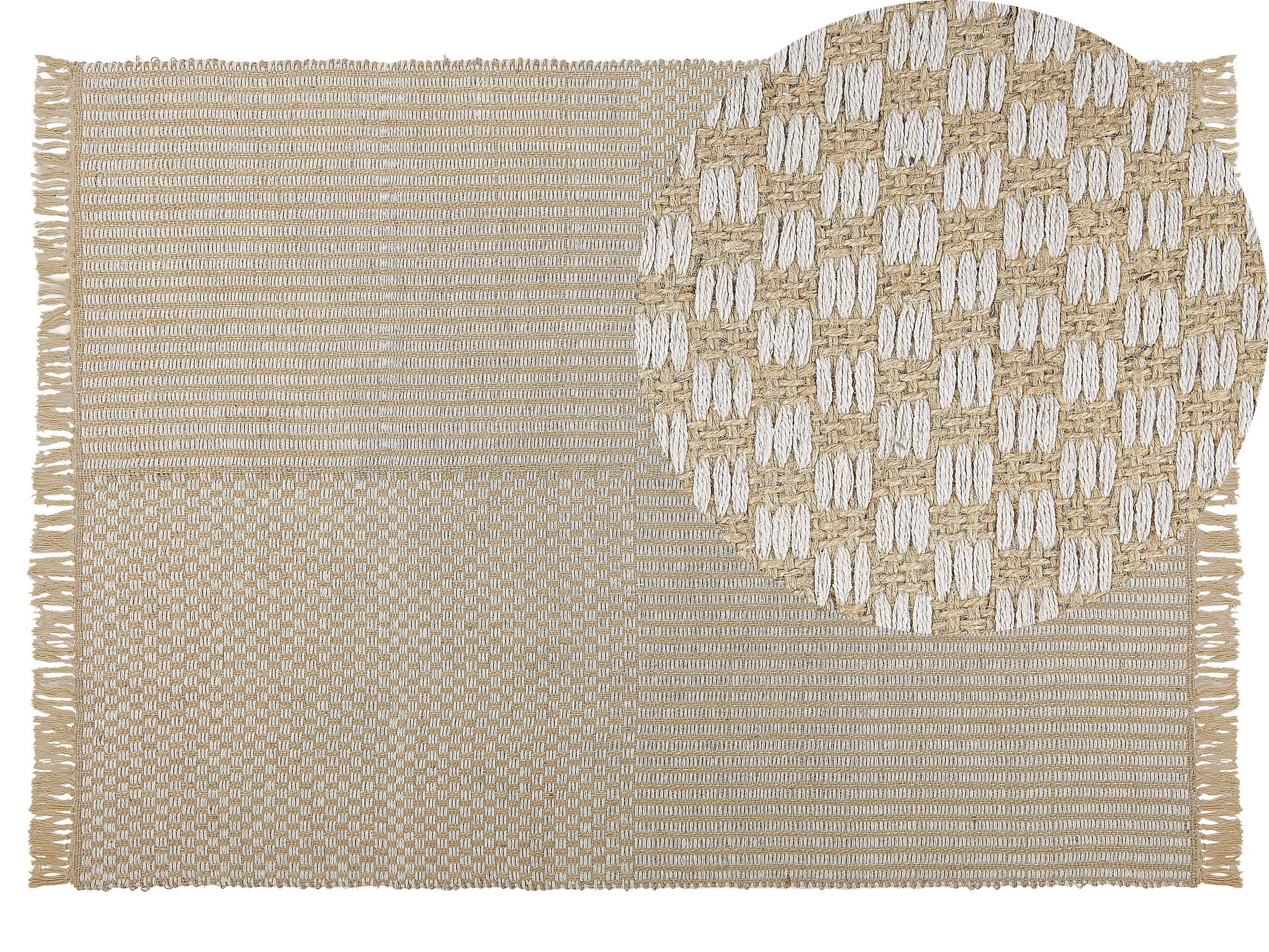 KURZFLOR-TEPPICH Adabag 200/140 cm - Beige, Naturmaterialen (140/200cm) - Beliani