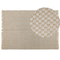KURZFLOR-TEPPICH Adabag 200/140 cm - Beige, Naturmaterialen (140/200cm) - Beliani