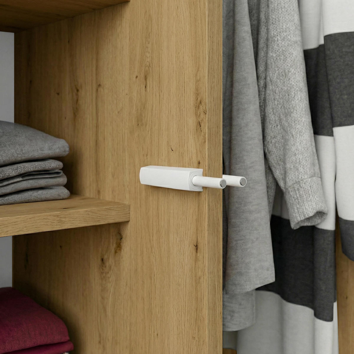 DREHTÜRENSCHRANK Look mit 2 Türen, 90 cm, eiche Artisan - Eiche Artisan, Holzwerkstoff (90/180/50cm) - Beautysofa