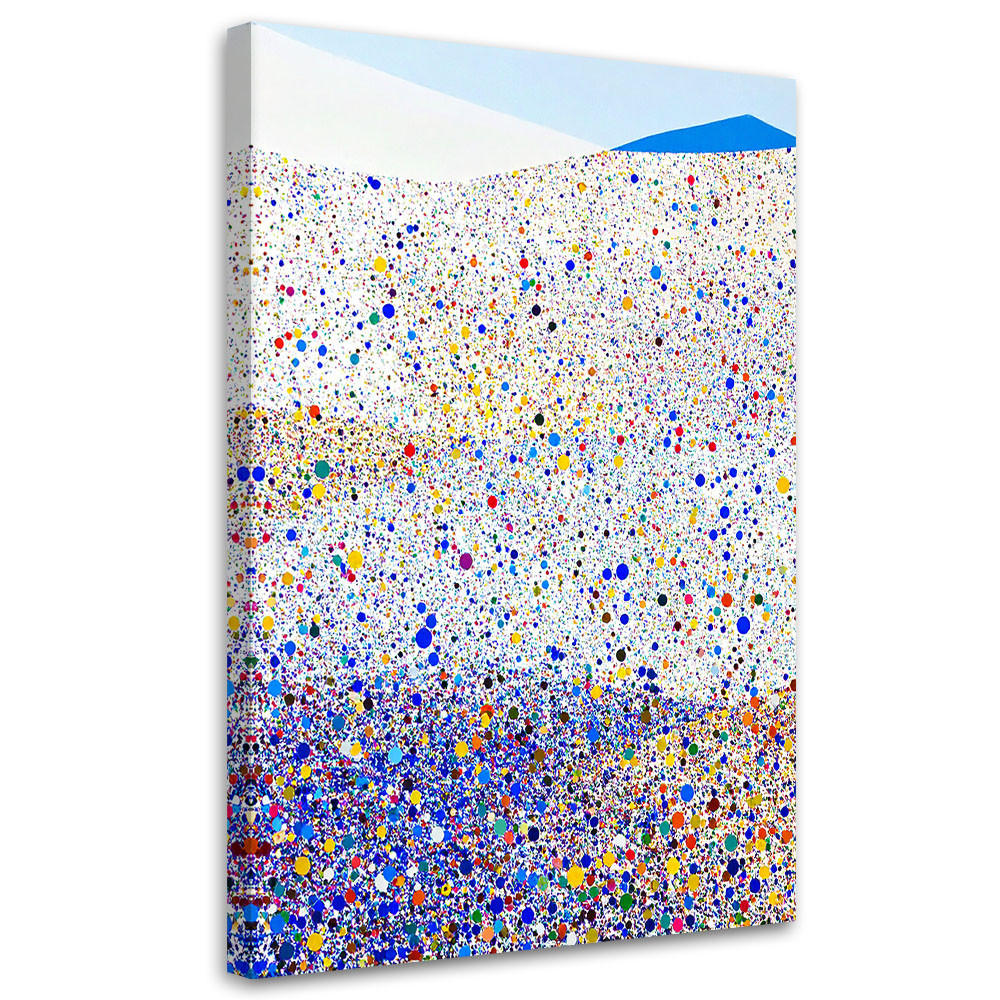LEINWANDBILD Bunte Punkte Abstraktion 80x120cm - Multicolor, Textil (80/120cm) - Feeby