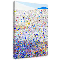 LEINWANDBILD Bunte Punkte Abstraktion 80x120cm - Multicolor, Textil (80/120cm) - Feeby