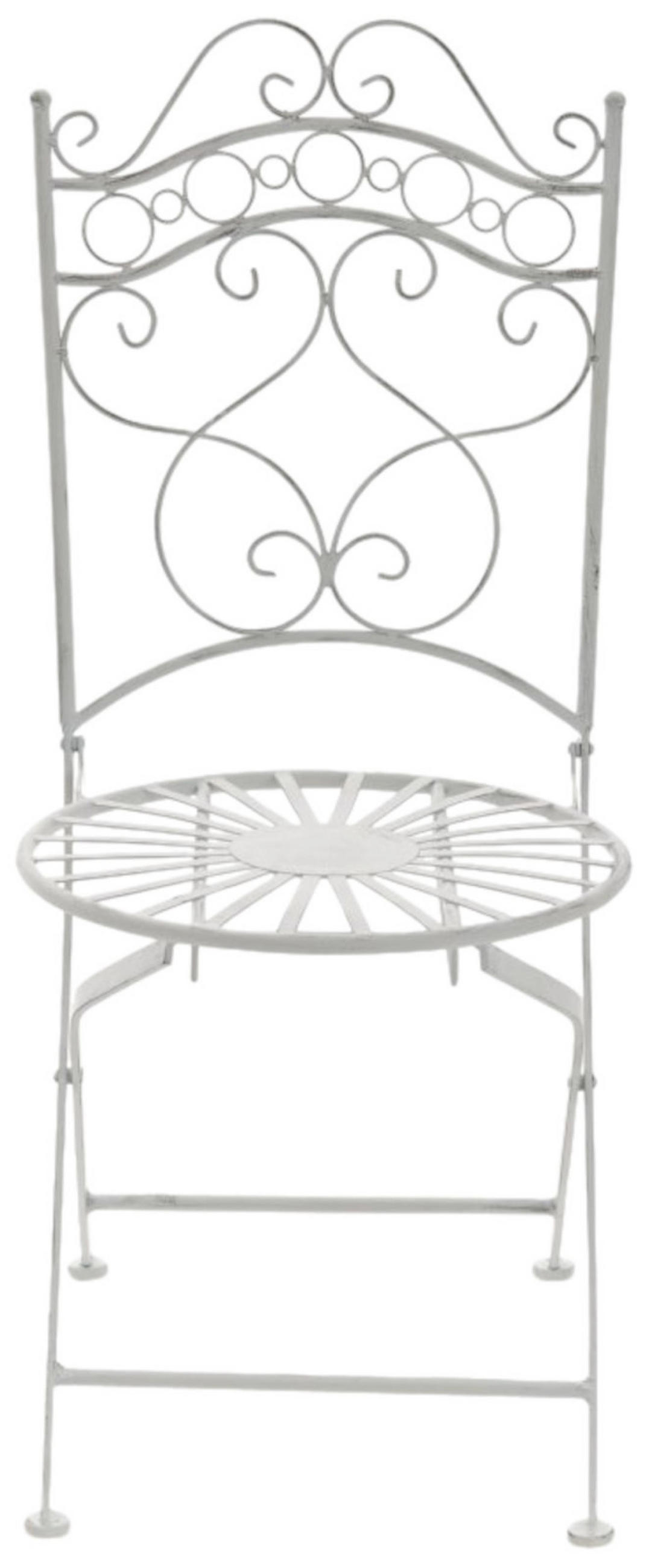 GARTENSTÜHLE Indi - 2er Set - antik weiß - Weiß, Metall (40/50/92cm) - TPFGarden