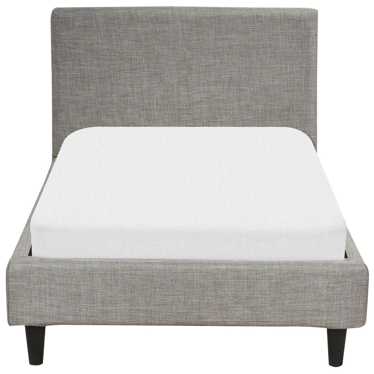 POLSTERBETT 90/200cm Hellgrau Fitou - Hellgrau, Textil (90/200cm) - Beliani