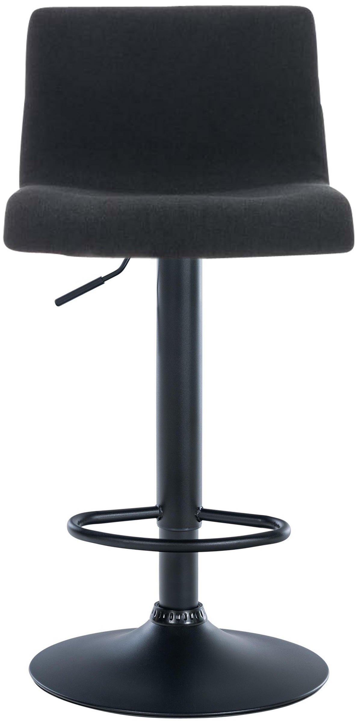 BARHOCKER Pesan Stoff Schwarz Schwarz - Schwarz, Textil/Metall (39/84/36cm) - DELUKE