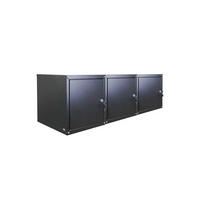 SCHLIESSFACHWÜRFEL 3er-Set Cubic HxBxT 35x35x35 cm Schwarz - Schwarz, Metall (105/35/35cm) - PROREGAL