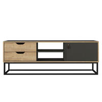 TV-LOWBOARD Dolores mit Metallfüße Anthrazit Safir - Anthrazit/Beige, Holzwerkstoff/Textil (150/53/35cm) - moebel17