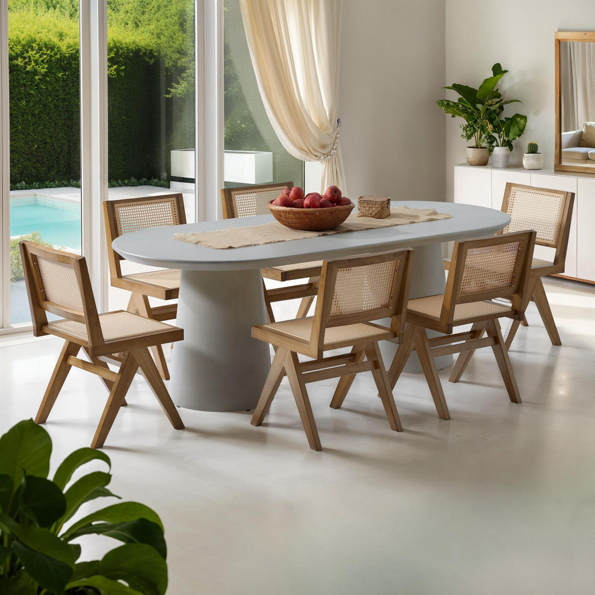 HOLZSTUHL 6er Set Lissy,48,5 x 53,5 x 83 cm, Belastbarkeit 120 kg,Eiche hell - Eichefarben, Holz (48.5/83/53.5cm) - tectake