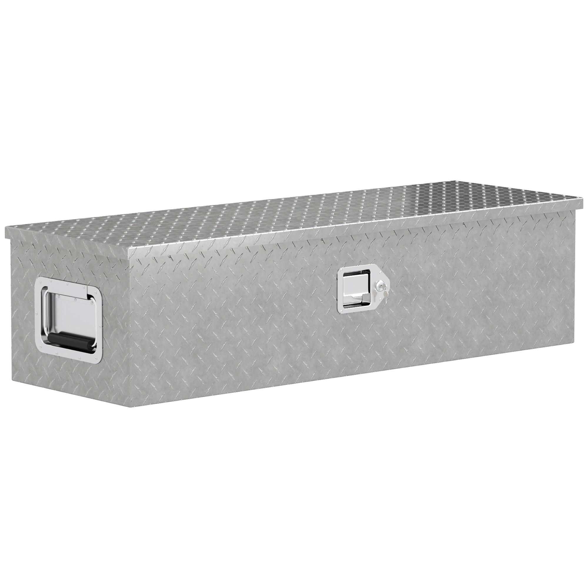 WERKZEUGKISTE, Aluminium-Box mit breiten Griffen, 99 x 33 x 25,5 cm, Silber - Multicolor, Metall (33/25.5/99cm) - FORIOUS