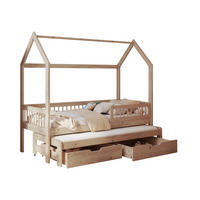 HAUSBETT Asher 90 - Naturfarben, Holz (90/200cm) - MIRJAN24