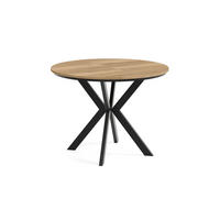 ESSTISCH EVO mit Felge - Eichefarben/Schwarz, Holzwerkstoff/Metall (100/100/76cm) - Meblini