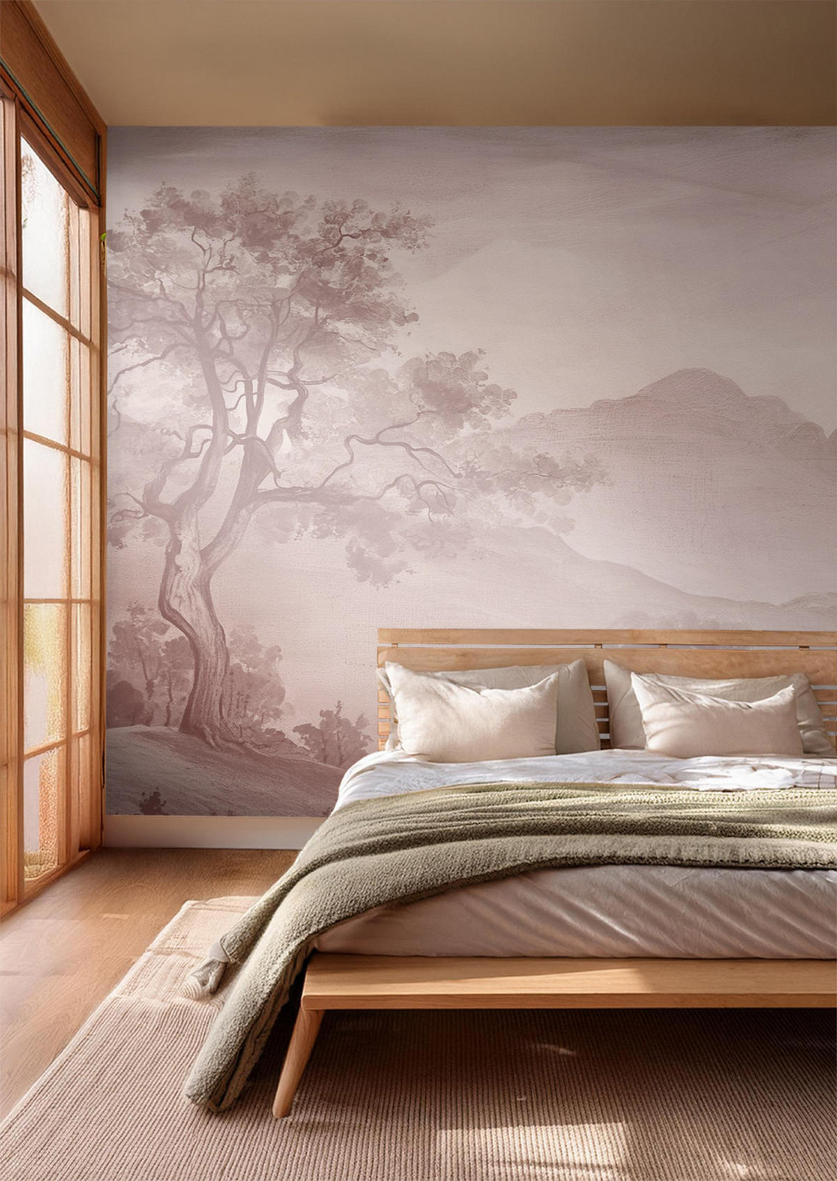 FOTOTAPETE italienische Landschaft 4 x 2.79 m - Pink, Papier (400/279cm) - ESTAhome