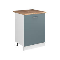 KUCHYNSKÁ SPODNÁ SKRINKA R-Line, Modrošedá/biely, 60 cm s 1 dverami Goldkraft tammi työtaso - biela/modrosivá, kompozitné drevo (60/81.6/60cm) - Vicco