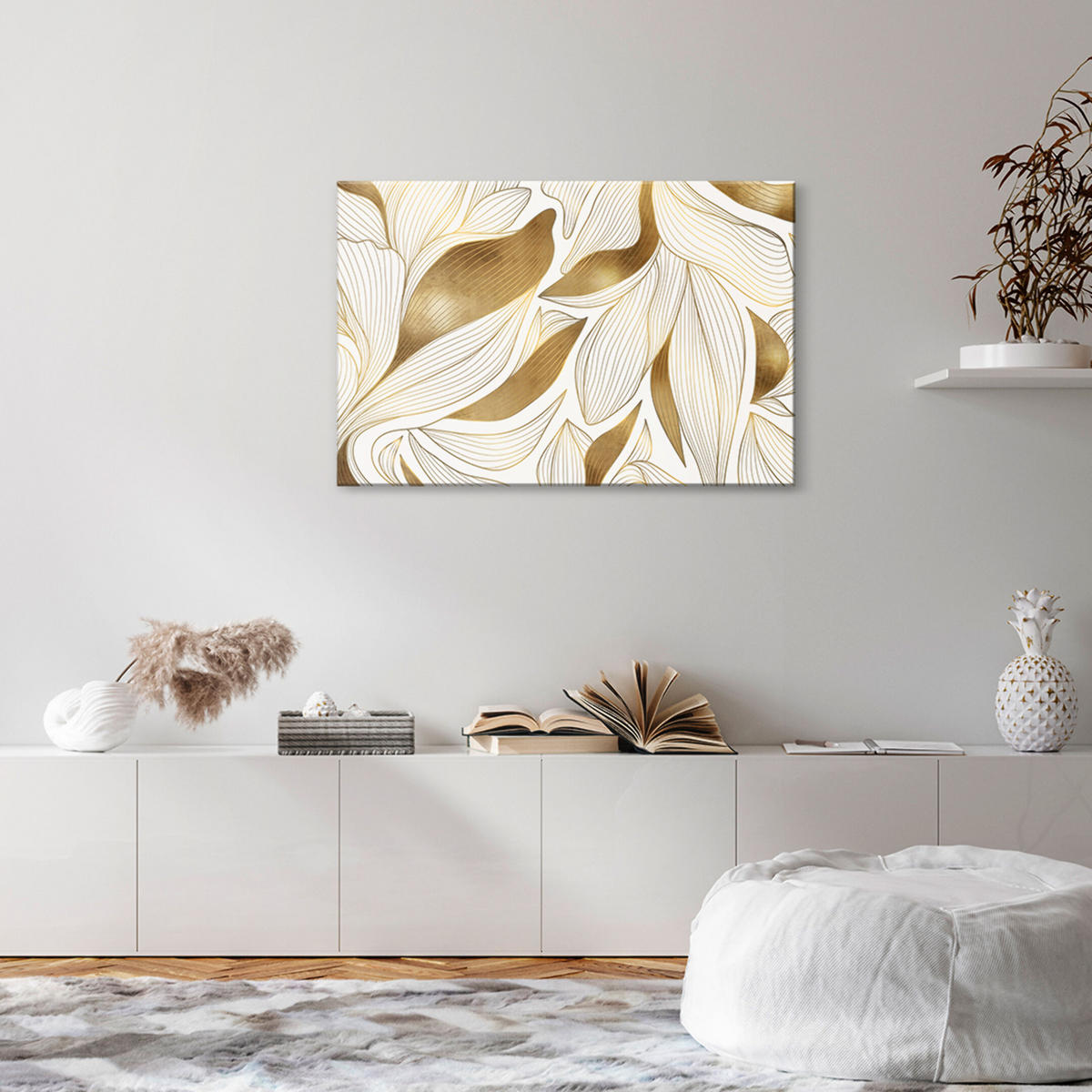 LEINWANDBILD Blätter 120x80 cm - Multicolor, Holz (120/80cm) - LUMASOUL