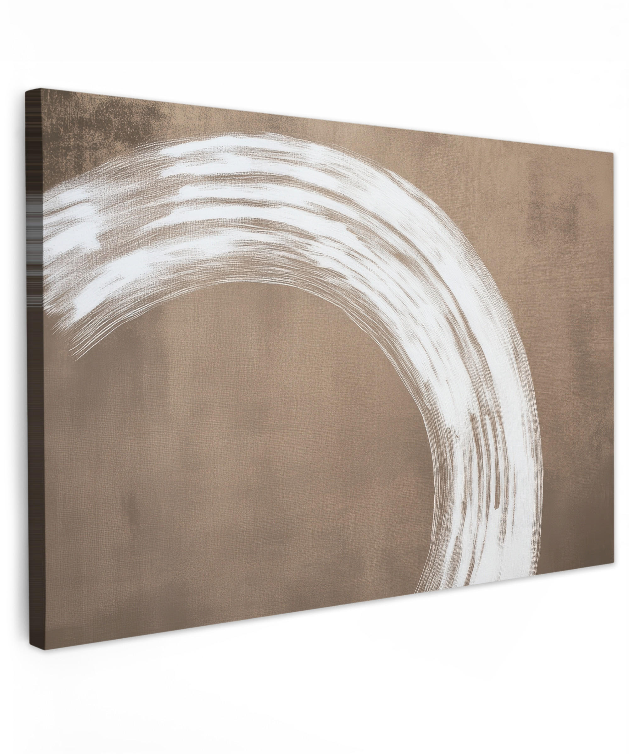 LEINWANDBILD Farbe - Braun - Japandi Deko Schlafzimmer 30x20 cm - Kupferfarben, Textil (30/20cm) - MuchoWow