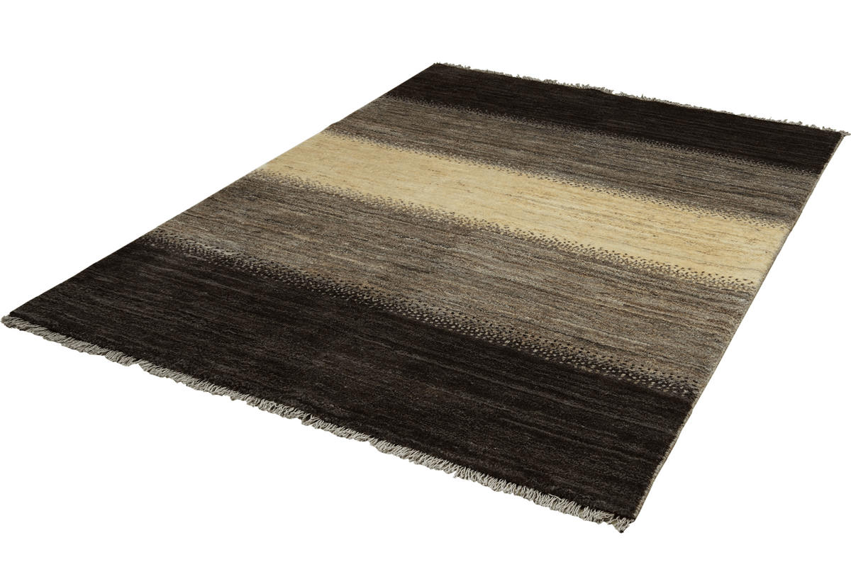 GABBEH-TEPPICH handgeknüpft Sonnat Schwarz 196/152 cm Schurwolle - Schwarz, Textil (152/196cm) - Looma
