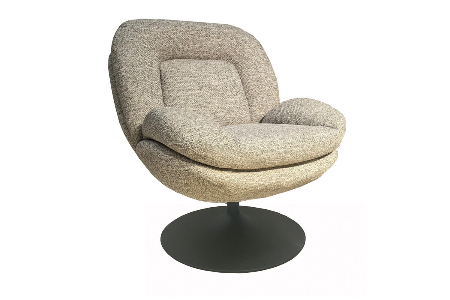 DREHSESSEL Miro, Webstoff, Beige - Beige, Textil (80/86/94cm) - dasmöbelwerk