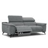 RELAXSOFA FIERO 3-Sitzer mit 1 Relaxfunktion, grau - Schwarz/Grau, Holzwerkstoff/Textil (212/82/103cm) - Courtois Laville
