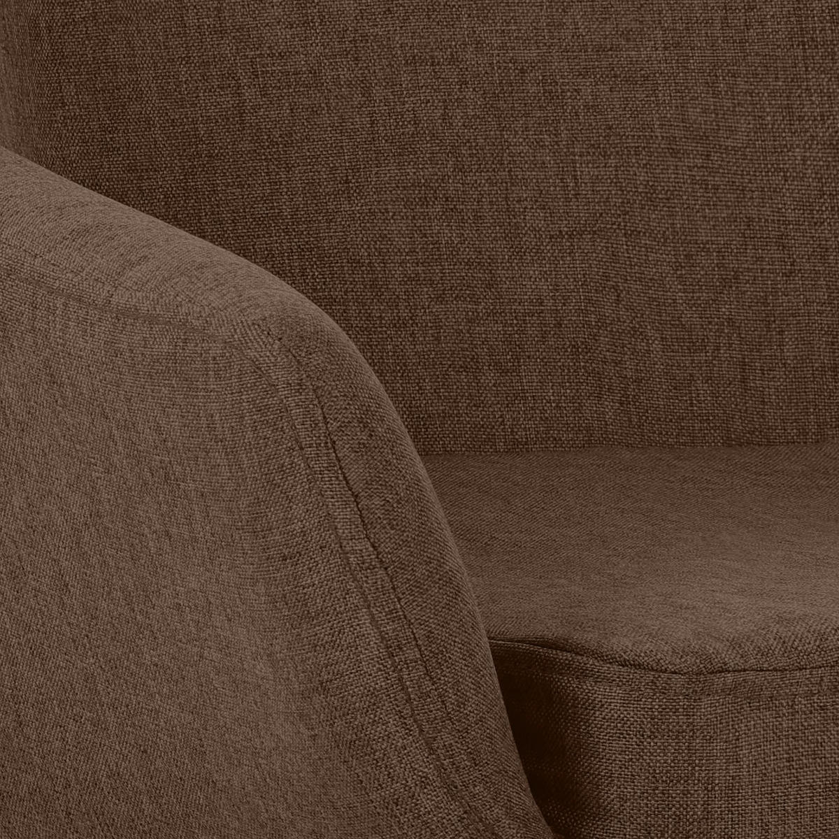 BARHOCKER Stoff Braun - Eukalyptusholzfarben/Braun, Holz/Textil (55/99/46cm) - CLP
