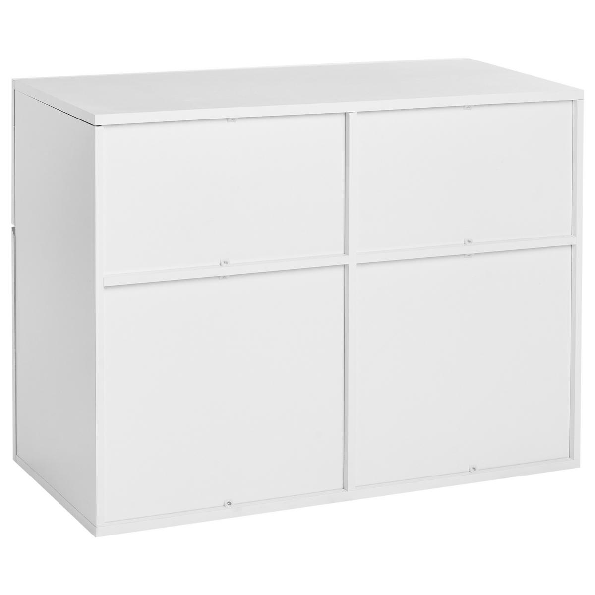 SET HOL alb Bathurst - alb, compozit lemnos (80/60/35cm) - Beliani