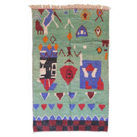 BERBERTEPPICH aus reiner Wolle 167x 278 cm - Grün, Naturmaterialien (167/278cm) - AFK Living