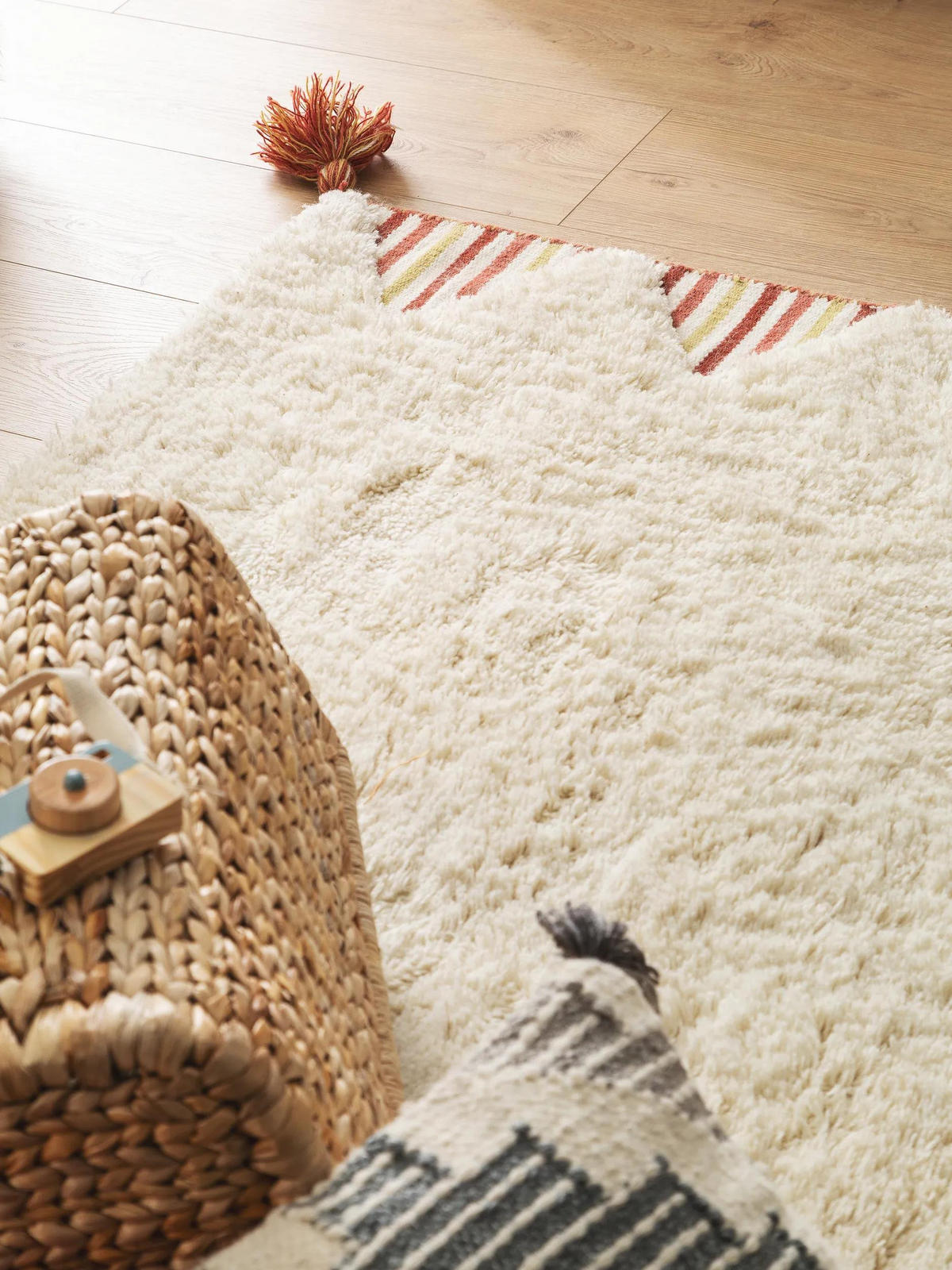 WOLLTEPPICH Floki Ivory 80x150 cm - Creme, Textil (80/150cm) - Lytte
