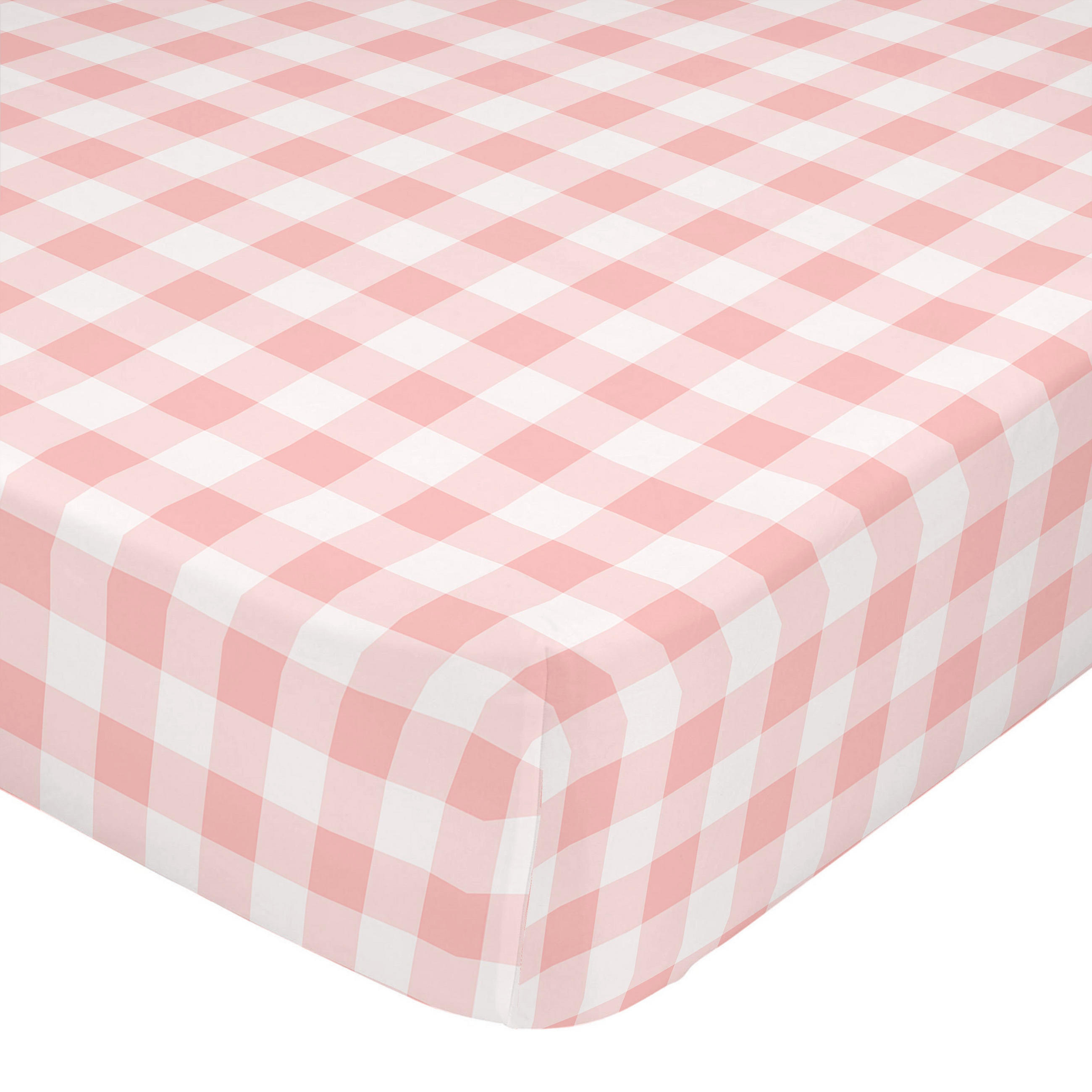 SPANNBETTTUCH vichy 105x200x32 cm rosa - Pink, Textil (105/200cm) - Happy Friday