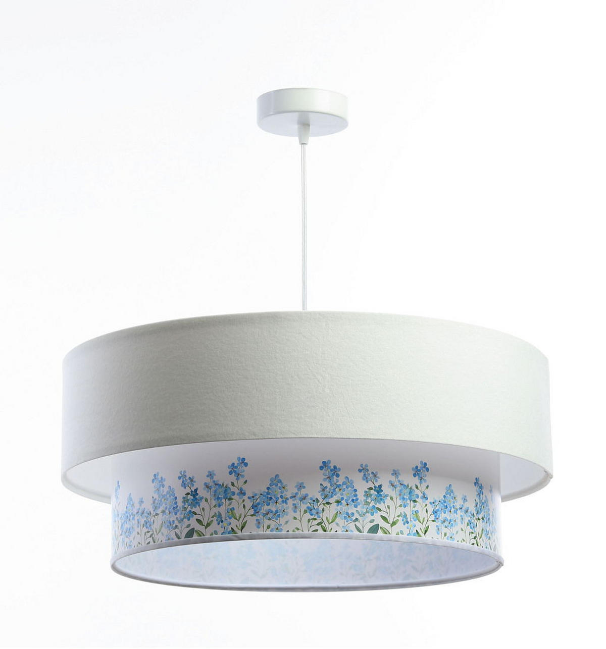 HÄNGELEUCHTE Blau 40/20 cm - Blau/Weiß, Kunststoff (40/1/20cm) - ONZENO