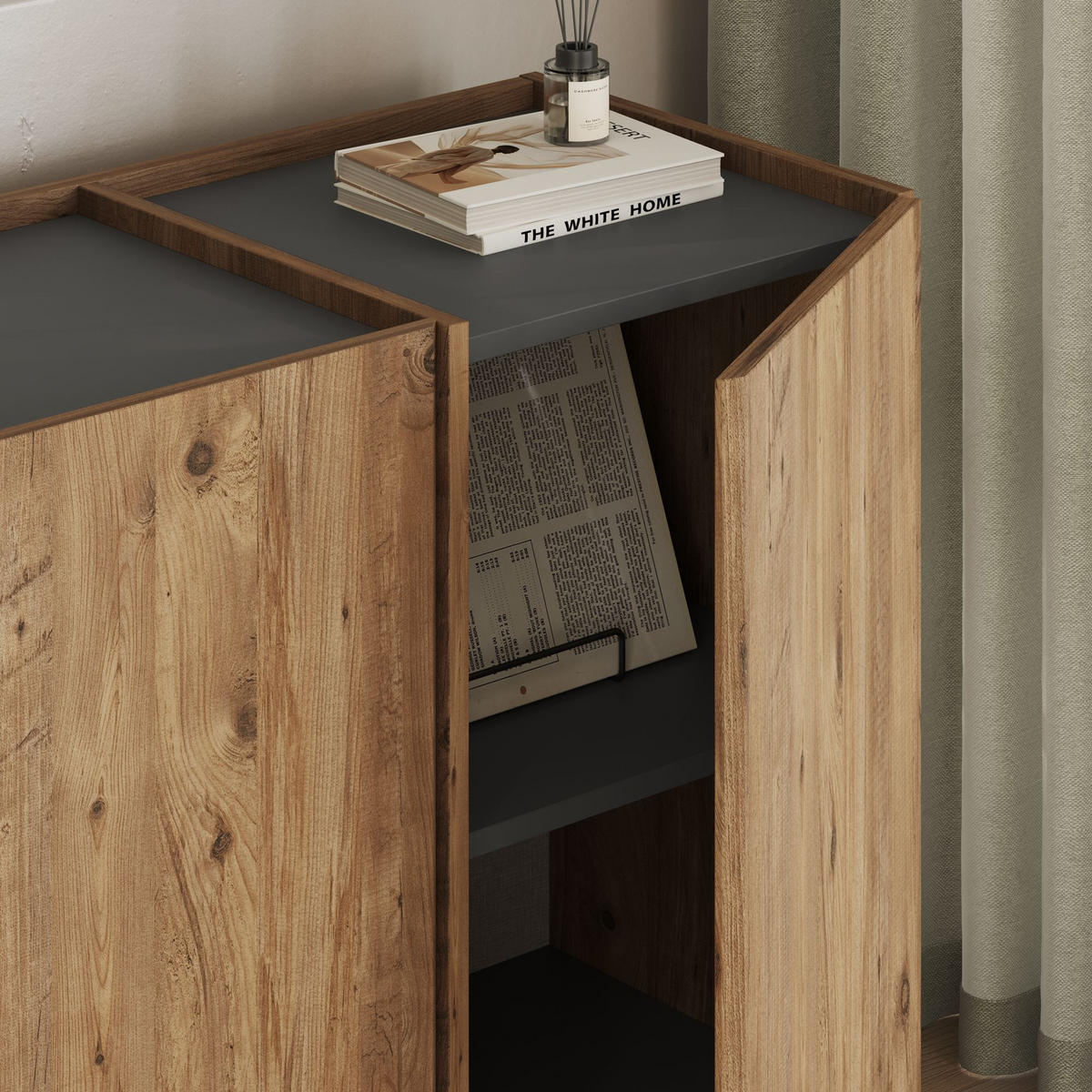 BUFFETSCHRANK dorma Braun - Braun, Holz (180/80/45cm) - Habitat Garten