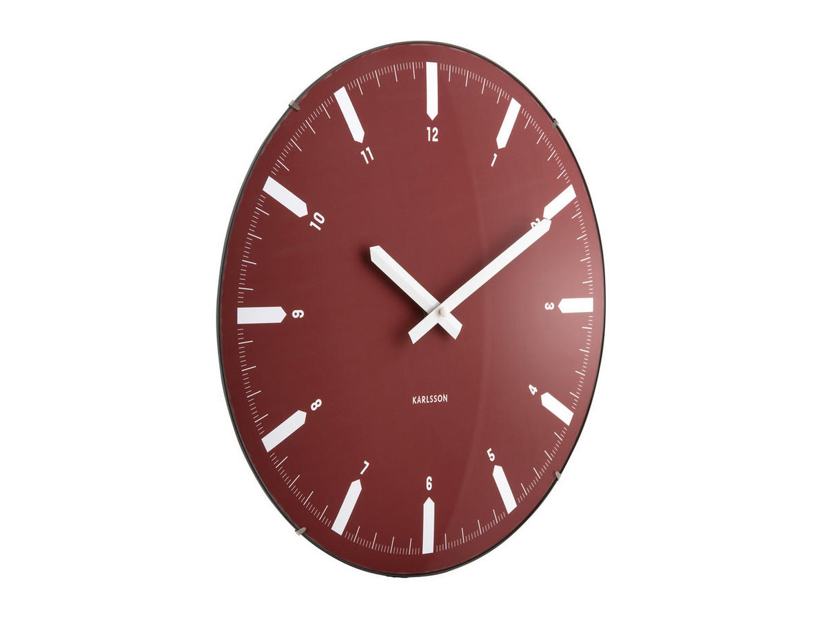 WANDUHR Realista Dome Rot 35/4.5/35 cm - Rot, Kunststoff (4.5/35/35cm) - Karlsson
