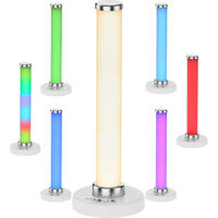 RGB-LED-TISCHLAMPE - elegante Säulenform mit Farbwechsel und warmweißem Licht, kabellos und tragbar - Weiß, Kunststoff (13/13/37.1cm) - Northpoint