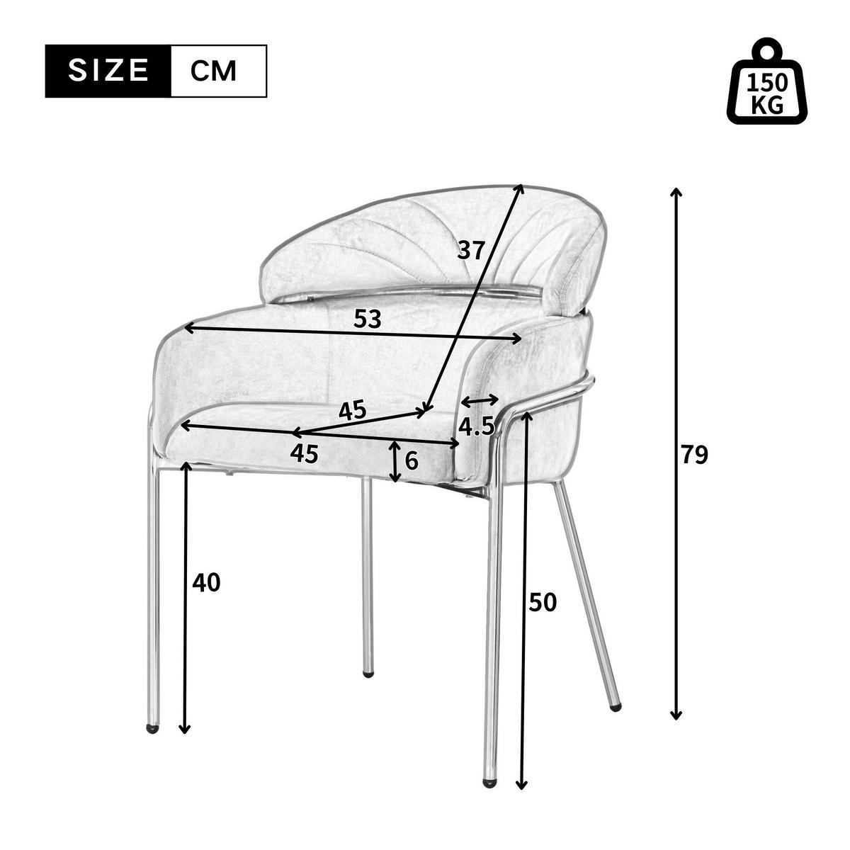 ESSZIMMERSTUHL Samt Rosa Luxus Metallbeine - Pink, Textil (54.5/79/56.9cm) - FLIEKS