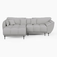 ECKSOFA LEGRO Links weiß Velours Pet Friendly L-Form Couch mit Schlaffunktion & Bettkasten - Schwarz/Weiß, Holz (180/285cm) - Barchello