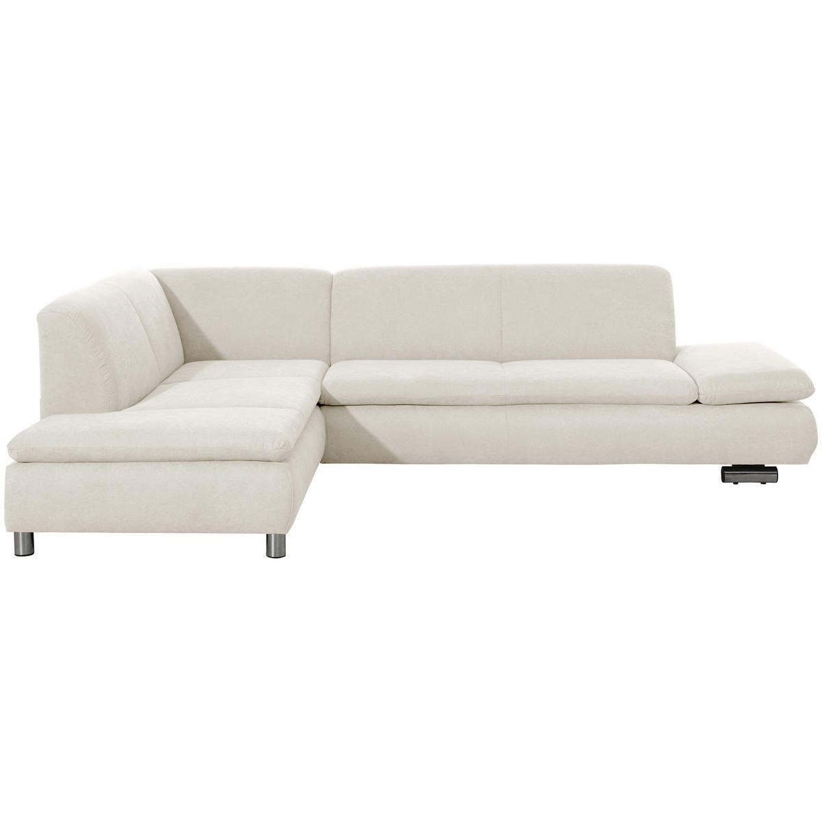 ECKSOFA mit Ottomane links Kaye Flachgewebe beige - Beige, Kunststoff (190/270cm) - 58aufmkessel