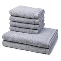 FROTTIERSET Superwuschel 6-teilig - Hellgrau, Textil (50/100cm) - MÖVE