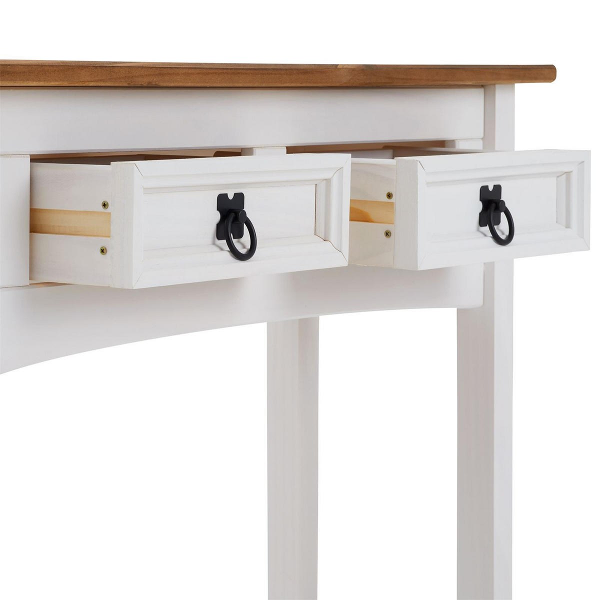 KONSOLENTISCH CAMPO - Weiß/Braun, Holz (32/88/73cm) - CARO-Möbel