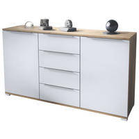 SIDEBOARD Linio Weiß matt - Weiß, Holzwerkstoff (138.5/75.5/35cm) - Vladon