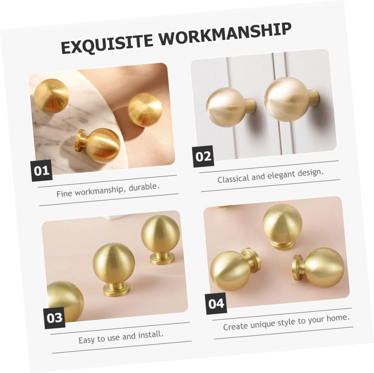 SCHRANKKNOPF Gold 3er-Set - Goldfarben, Metall (3/3/2.5cm)