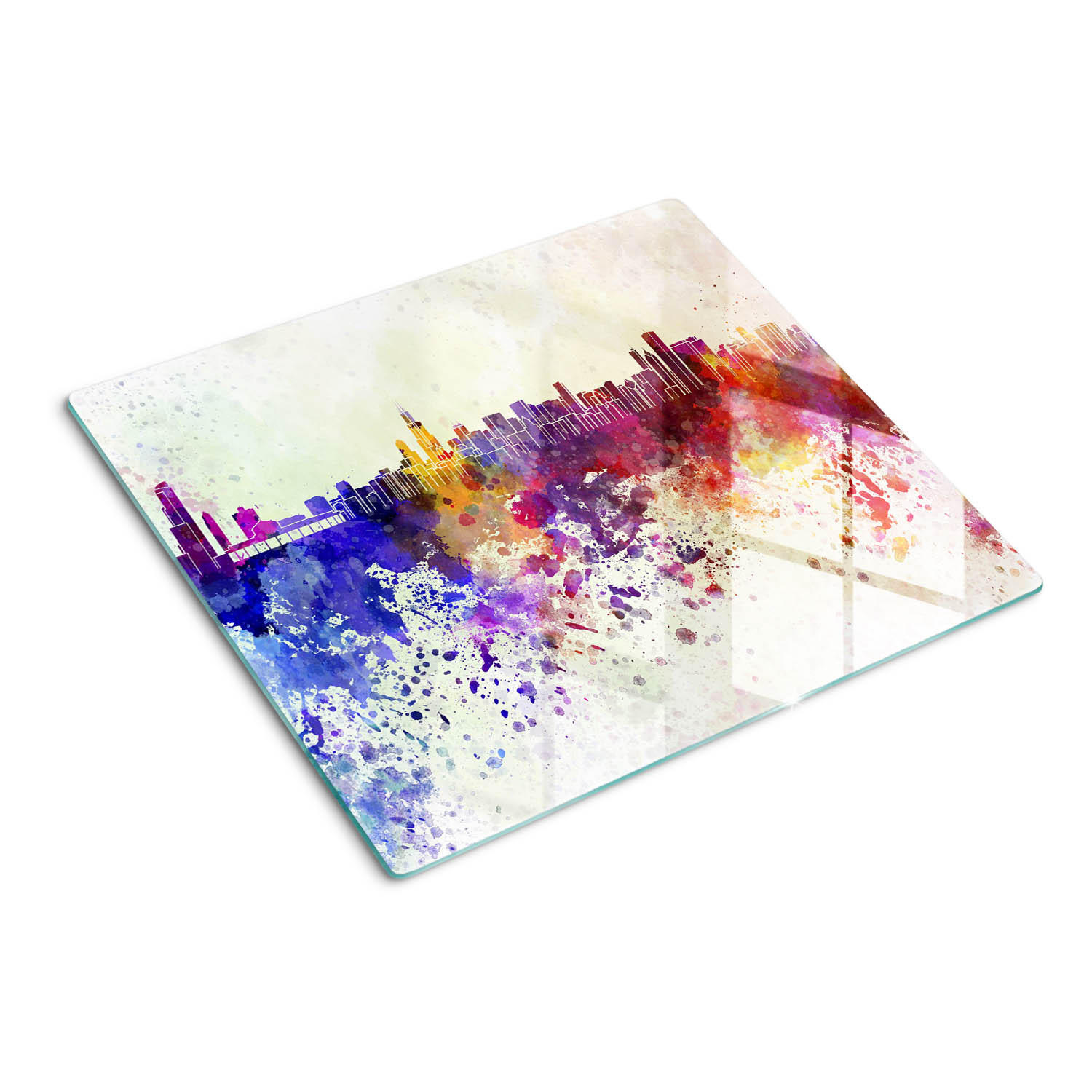 Tulup Glasplatte Mehrfarbig 60x0.4x52 cm