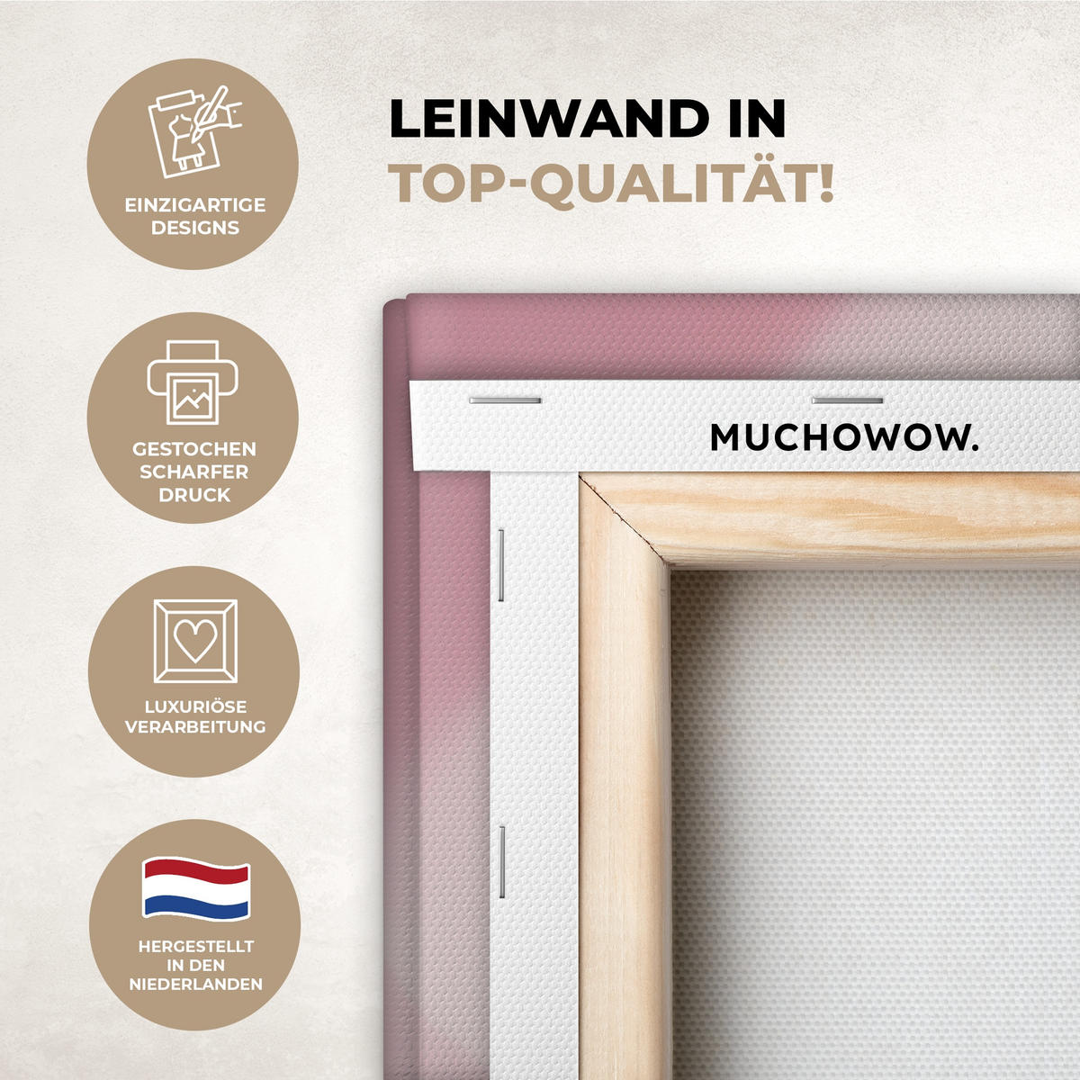 LEINWANDBILD Disco - Obst - Glitzer - Erdbeere 90x90 cm - Pink, Textil (90/90cm) - MuchoWow