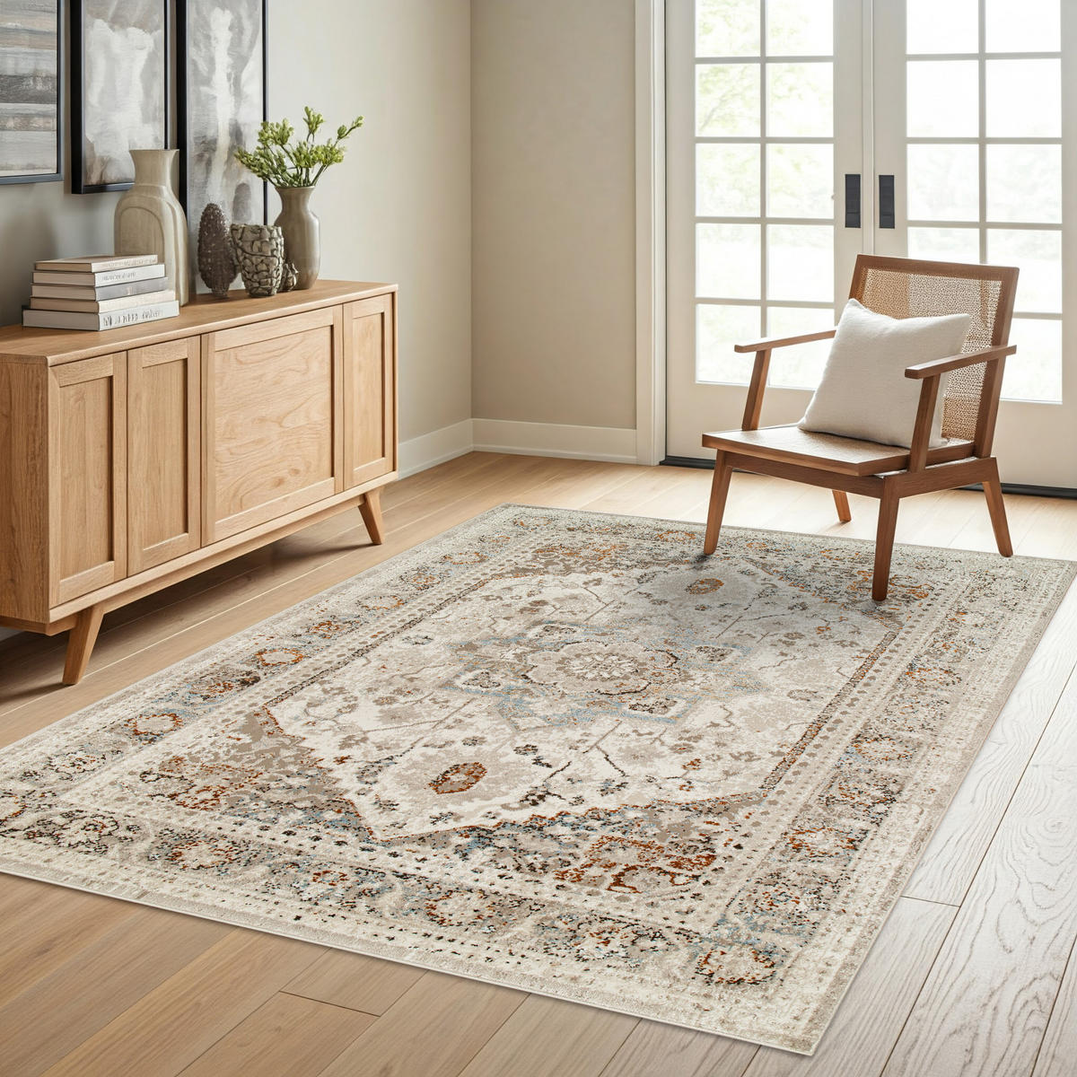 TEPPICH RETRO Weiß 160/220 cm - Weiß, Textil (160/220cm) - Tapiso